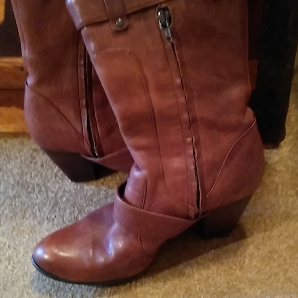 🌞🏷️ heavy leather boots by born crown size 8 - Picture 6 of 7